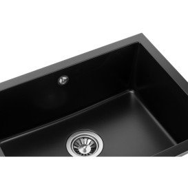 Мойка для кухни Granado Under top L под столешницу 60,6х45,6 см наногранит black shine gr3501