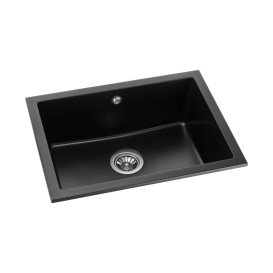 Мойка для кухни Granado Under top L под столешницу 60,6х45,6 см наногранит black shine gr3501