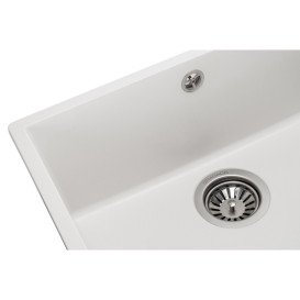 Мийка для кухні Granado Under top L під стільницю 60,6х45,6 см нанограніт white gr3505