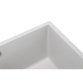 Мийка для кухні Granado Under top L під стільницю 60,6х45,6 см нанограніт white gr3505