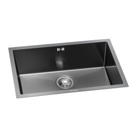Мийка для кухні Granado Under top L під стільницю 65х43 см нержавіюча сталь S201 black GS09201B