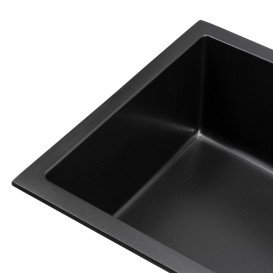 Мийка для кухні Granado Under top XL під стільницю 75,2х46 см нанограніт black shine gr3701