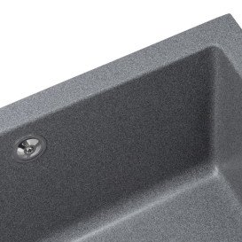 Мийка для кухні Granado Under top XL під стільницю 75,2х46 см нанограніт графіт gr3709