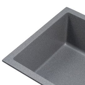 Мийка для кухні Granado Under top XL під стільницю 75,2х46 см нанограніт графіт gr3709