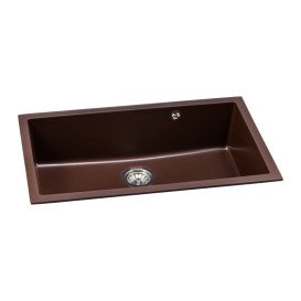 Мийка для кухні Granado Under top XL під стільницю 75,2х46 см нанограніт marron gr3706