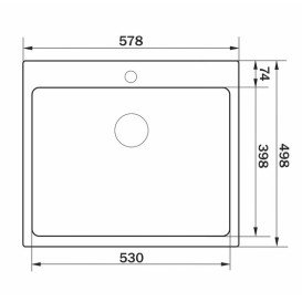 Мийка для кухні Granado Villena 57,8х49,8 см нержавіюча сталь S201 black GS03201B