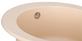 Мийка для кухні Granado Vitoria кругла Ø50,6 см нанограніт ivory 0104