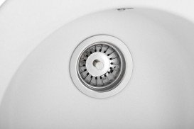 Мийка для кухні Granado Vitoria кругла Ø50,6 см нанограніт white 0105