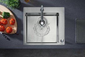 Мийка для кухні Hansgrohe C71 C71-F450-06 з одноважільним кухонним змішувачем і системою зливу з ручним керуванням хром 43201000