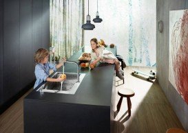 Мойка для кухни Hansgrohe C71 C71-F660-08 с однорычажным кухонным смесителем и системой слива с ручным управлением сталь 43202800