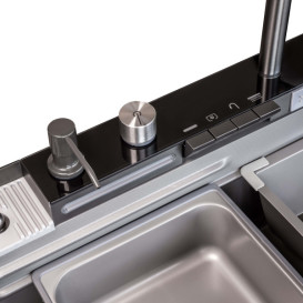 Мойка для кухни Insana Karafa 75х45 см с переливом нержавеющая сталь grey gun А0056979