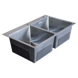 Мийка для кухні Insana Topaz 78х48 см з переливом нержавіюча сталь сатин А0056977