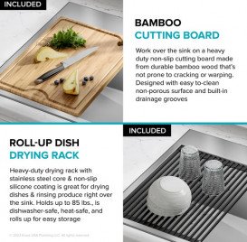 Мойка для кухни Kraus Kore двойная 76,2х55,9 см нержавеющая сталь KWT302-30