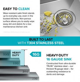 Мойка для кухни Kraus Kore под столешницу 53,3х43,2 см нержавеющая сталь KWU111-21