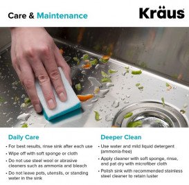 Мойка для кухни Kraus Standart Pro под столешницу 66х45,7 см нержавеющая сталь KHU100-26