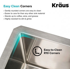 Мойка для кухни Kraus Standart Pro под столешницу 66х45,7 см нержавеющая сталь KHU100-26
