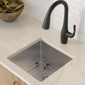 Мийка для кухні Kraus Standart Pro під стільницю 43,2х43,2 см нержавіюча сталь KHU101-17