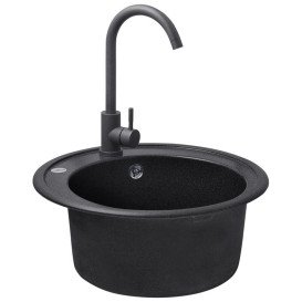 Мийка для кухні Kroner KompositGRB-510 ⌀51 см штучний камінь графітовий CV027408