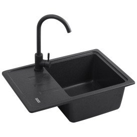 Мойка для кухни Kroner KompositGRB-6243 62х43 см искусственный камень графитовый CV031063