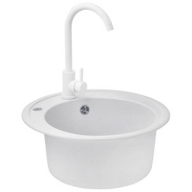 Мийка для кухні Kroner KompositGRA-510 ⌀51 см штучний камінь сірий CV027407