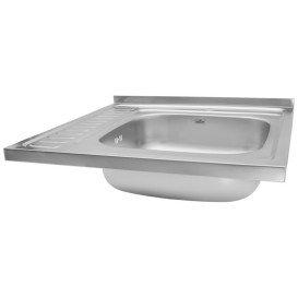 Мойка для кухни Kroner KRP Dekor-6060R06160 60х60 см крыло слева нержавеющая сталь CV022813