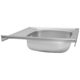 Мойка для кухни Kroner KRP Dekor-6060R06160 60х60 см крыло справа нержавеющая сталь CV022812