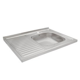 Мойка для кухни Kroner KRP Dekor-6080R06160 80х60 см крыло слева нержавеющая сталь CV022815