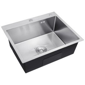 Мойка для кухни Kroner KRP Derby-6050HM Brush 60х50 см со смесителем и дозатором нержавеющая сталь CVS30138