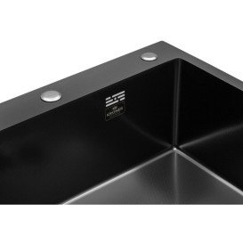 Мойка для кухни Kroner KRP Derby KD5050HM 50х50 см нержавеющая сталь черный PVD CV027240