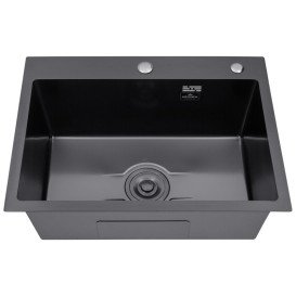 Мийка для кухні Kroner KRP Derby KD5843HM ​​58х43 см нержавіюча сталь чорний PVD CV027241