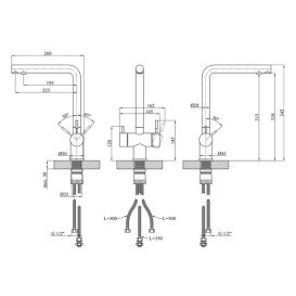 Мийка для кухні Kroner KRP Gebürstet-6050HM 60х50 см із змішувачем та дозатором нержавіюча сталь CVS29846