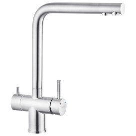 Мийка для кухні Kroner KRP Gebürstet-6050HM 60х50 см із змішувачем та дозатором нержавіюча сталь CVS29846