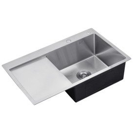 Мийка для кухні Kroner KRP Gebürstet-7849RHM 78х49 см із змішувачем та дозатором нержавіюча сталь CVS30106