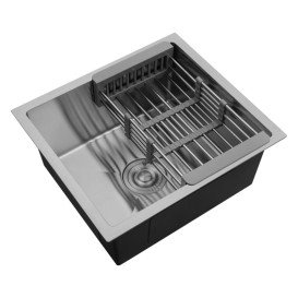 Мийка для кухні Kroner KRP Geburstet-4843HM ​​48х43 см із сушаркою CV022799