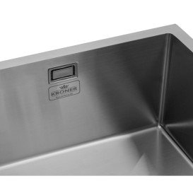 Мийка для кухні Kroner KRP Geburstet-4843HM ​​48х43 см із сушаркою CV022799