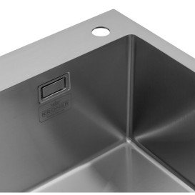 Мийка для кухні Kroner KRP Geburstet-5843HM ​​58х43 см з дозатором та сушаркою нержавіюча сталь CV022801