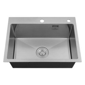 Мийка для кухні Kroner KRP Geburstet-5843HM ​​58х43 см з дозатором та сушаркою нержавіюча сталь CV022801