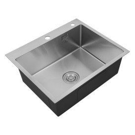 Мийка для кухні Kroner KRP Geburstet-6050HM 60х50 см з дозатором та сушаркою нержавіюча сталь CV022802
