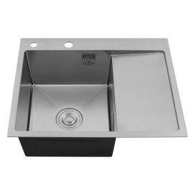Мийка для кухні Kroner KRP Geburstet-6350LHM 63х50 см крило справа нержавіюча сталь CV031320