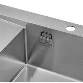 Мийка для кухні Kroner KRP Geburstet-6350RHM 63х50 см крило зліва нержавіюча сталь CV031321
