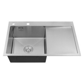 Мийка для кухні Kroner KRP Geburstet-7849LHM 78х49 см крило справа нержавіюча сталь CV025275