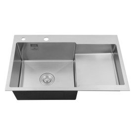 Мийка для кухні Kroner KRP Geburstet-7848LHM 78х48 см крило справа нержавіюча сталь CV030021