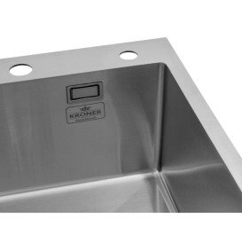Мийка для кухні Kroner KRP Geburstet-7848RHM 78х48 см крило зліва нержавіюча сталь CV030022