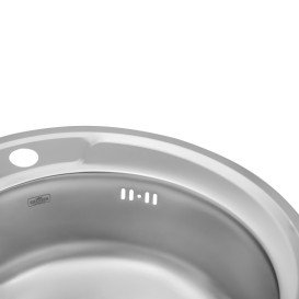 Мийка для кухні Kroner KRP Satin-49008180 ⌀49 см нержавіюча сталь CV022766