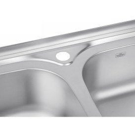 Мийка для кухні Kroner KRP Satin-5080Z08180N подвійна 80х50 см нержавіюча стальCV022822