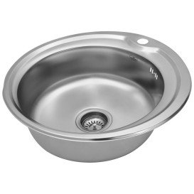 Мойка для кухни Kroner KRP Satin-51006160 ⌀51 см нержавеющая сталь CV022769