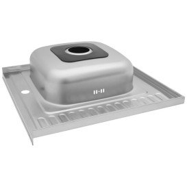 Мойка для кухни Kroner KRP Satin-6060L06160 60х60 см крыло справа нержавеющая сталь CV022823