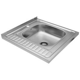 Мойка для кухни Kroner KRP Satin-6060R06160 60х60 см крыло слева нержавеющая сталь CV022824
