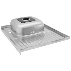 Мойка для кухни Kroner KRP Satin-6080L06160 80х60 см крыло справа нержавеющая сталь CV022825