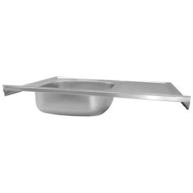 Мойка для кухни Kroner KRP Satin-6080R06160 80х60 см крыло слева нержавеющая сталь CV022826